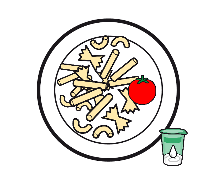 PENNE MIT CHERRYTOMATEN, PESTO UND CREME FRAÎCHE