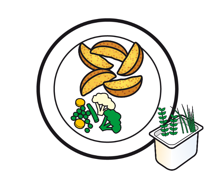 OFENKARTOFFELN MIT KRÄUTER-QUARK UND MEDITERRANES GEMÜSE