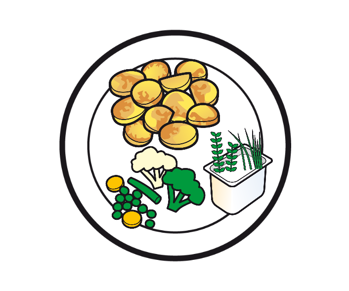 OFENKARTOFFELN MIT KRÄUTER-QUARK UND MEDITERRANES GEMÜSE